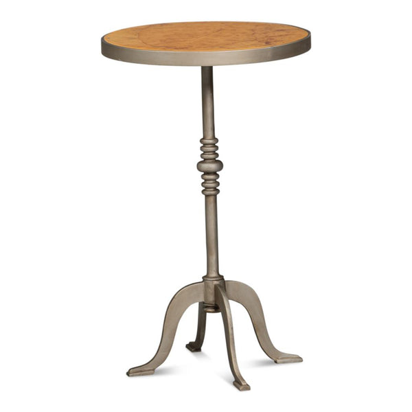 Carolina Leaf Aluminum Base Round Side Table