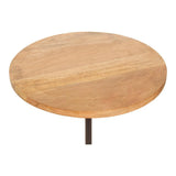Carrara Marble Base Colo Accent Table Natural Wood Top Side Tables LOOMLAN By Moe's Home