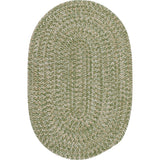 Carrington Tweed Modern Oval Outdoor Rugs-Outdoor Rugs-Colonial Mills-Green-6' x 9'-LOOMLAN