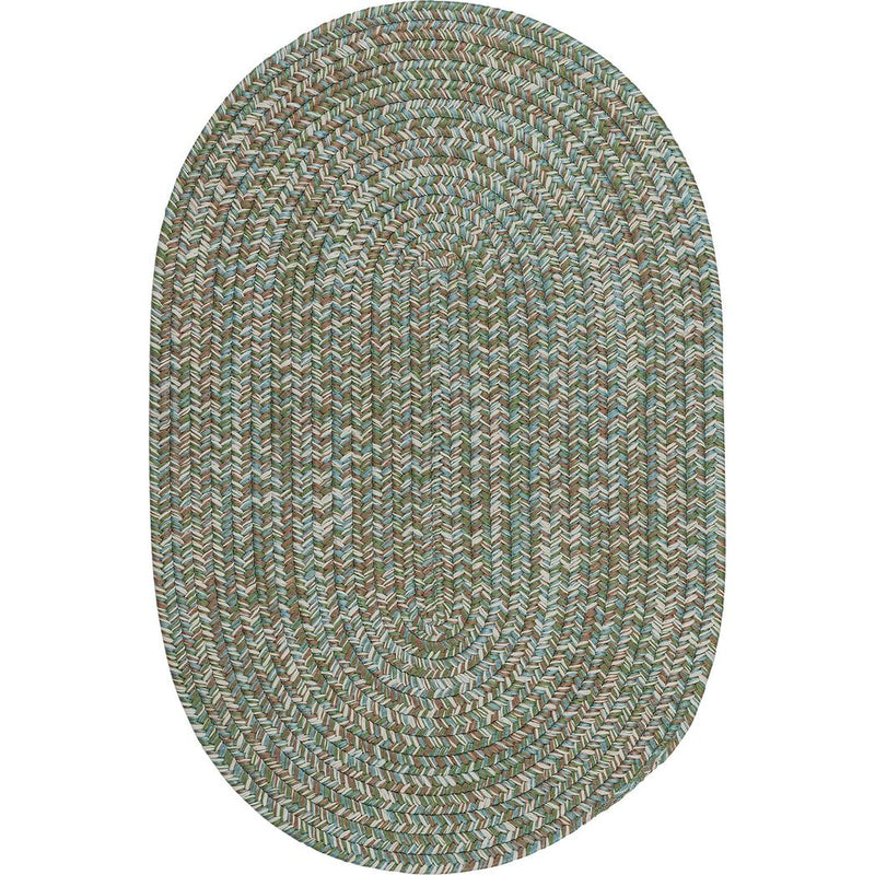 Carrington Tweed Modern Oval Outdoor Rugs-Outdoor Rugs-Colonial Mills-Light Blue-6' x 9'-LOOMLAN