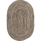 Carrington Tweed Modern Round Outdoor Rugs-Outdoor Rugs-Colonial Mills-Brown-5' x 5'-LOOMLAN