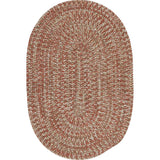 Carrington Tweed Modern Round Outdoor Rugs-Outdoor Rugs-Colonial Mills-Terracotta-5' x 5'-LOOMLAN