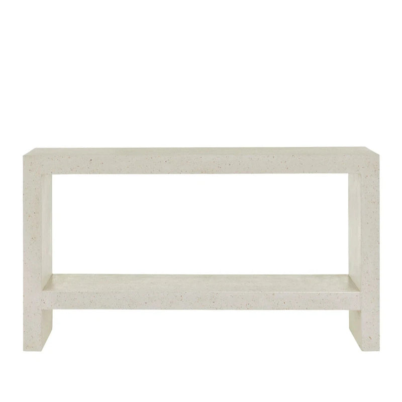 Carson Ivory Terrazzo Outdoor Console Table