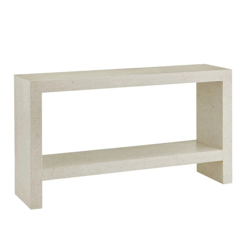 Carson Ivory Terrazzo Outdoor Console Table