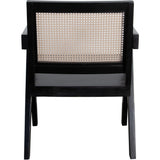 Carter Accent Chair in Solid Wood Frame in Black Finish-Club Chairs-Diamond Sofa-LOOMLAN
