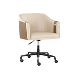 Carter Leather Office Armchair-Office Chairs-SUNPAN-Napa Beige/Napa Tan-LOOMLAN