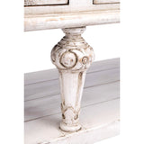 Carved Distressed White Buffet Bianca-Sideboards-Peninsula Home-LOOMLAN