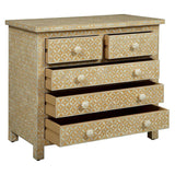 Casava Luxurious Wooden 5 Drawers Chest