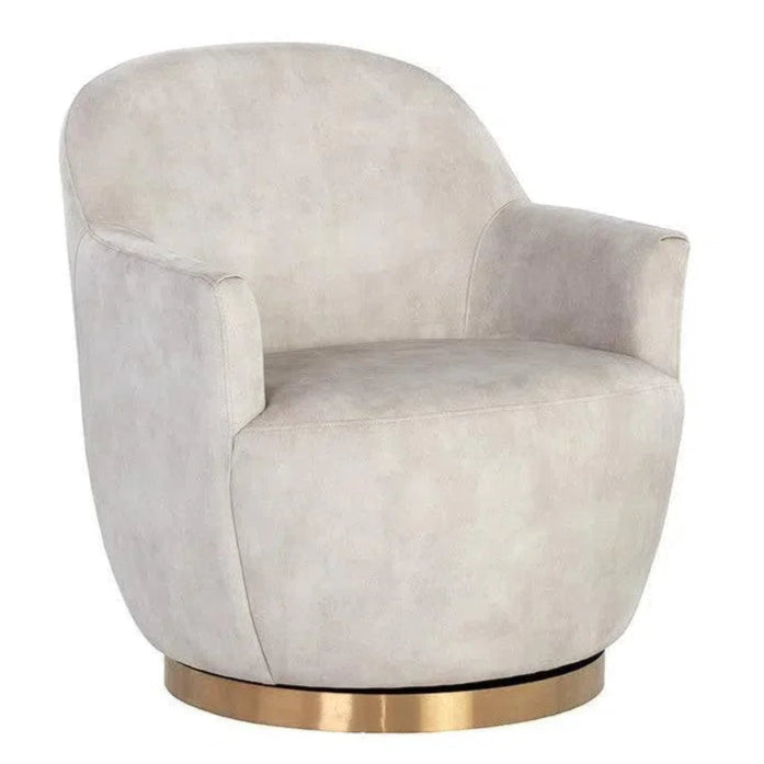 Casey Fabric Swivel Lounge Chair - LOOMLAN - SUNPAN - Club Chairs