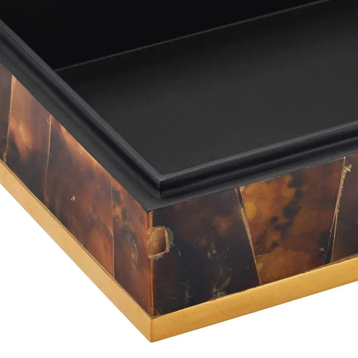 Casey Pen Shell Brass Accents Brown Box - LOOMLAN