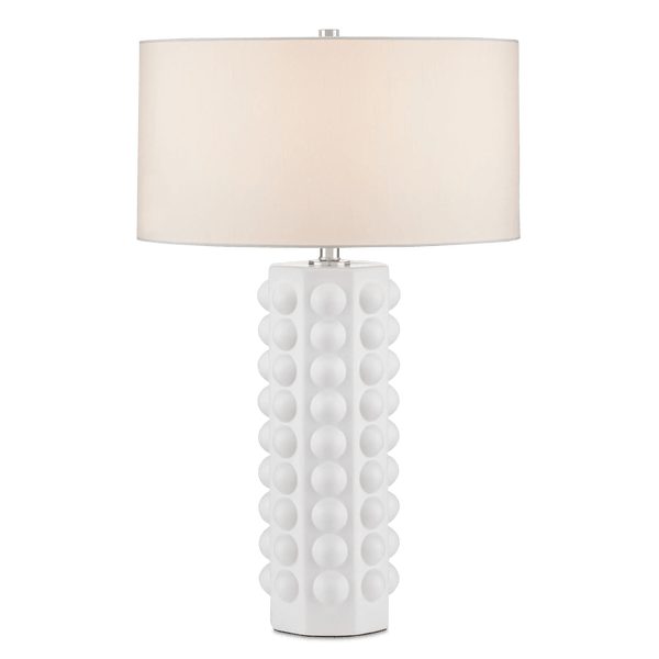 Cassandra White Table Lamp-Table Lamps-Currey & Co-LOOMLAN