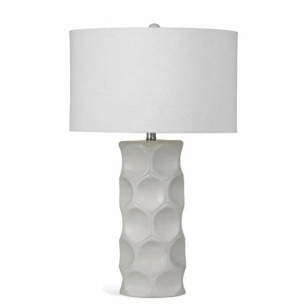 Cassidy 28" Tall Ceramic Cream Table Lamp - LOOMLAN - Bassett Mirror - Table Lamps