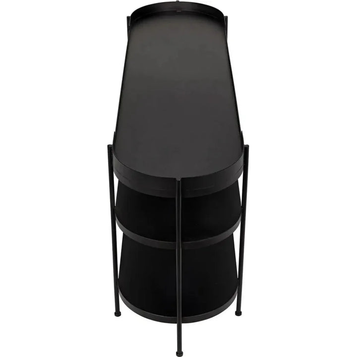 Cassio Black Steel Geometric Console Table - LOOMLAN - Noir - Console Tables