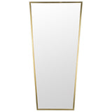 Cassio Steel Vertical Mirror With Brass Finish-Wall Mirrors-Noir-LOOMLAN