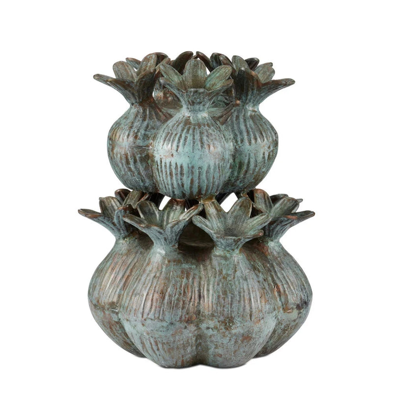 Cast Aluminum Amsterdam Tulip Vase-Vases & Jars-Currey & Co-LOOMLAN