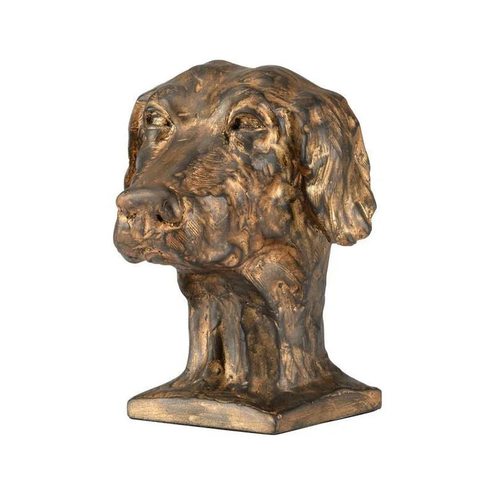 Cast Composite Crafted Dog Accent Sculpture - LOOMLAN - Chelsea House - Statues & Sculptures