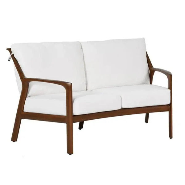 Castelle Berkeley Crescent Curved Outdoor Loveseat Deep - LOOMLAN - Castelle - Outdoor Sofas & Loveseats