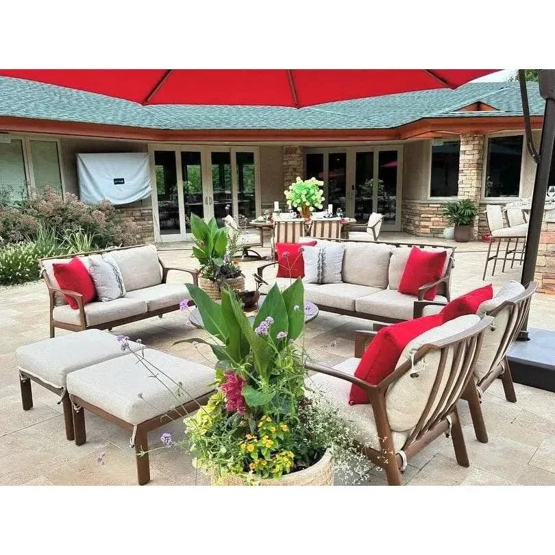 castelle patio umbrellas Castelle Berkeley Outdoor 3-Seater Sofa Deep Cushions
