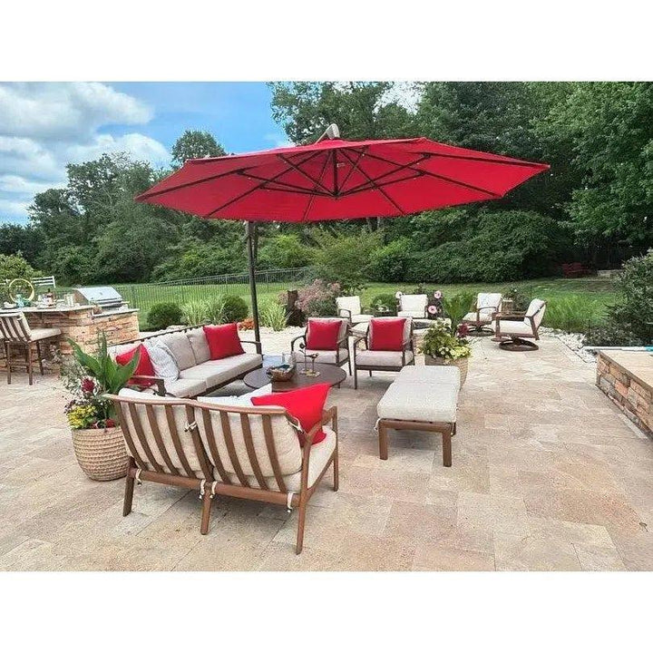 castelle patio umbrellas Castelle Berkeley Outdoor 3-Seater Sofa Deep Cushions