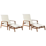 Castelle Berkeley Padded Sling Chair Ottoman 4 PC Set-Outdoor Lounge Chairs-Castelle-LOOMLAN