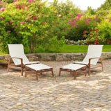 Castelle Berkeley Padded Sling Chair Ottoman 4 PC Set-Outdoor Lounge Chairs-Castelle-LOOMLAN