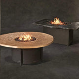 Nature's Wood Round Firepit Table Live Edge Top