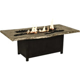 Nature's Wood Rectangle Firepit Table Live Edge Top