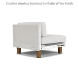 Catalina Armless Sectional Component All Weather Wicker & Teak Outdoor Modulars LOOMLAN By Lloyd Flanders