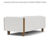 Catalina Left Arm Loveseat Sectional All Weather Wicker Furniture Outdoor Modulars LOOMLAN By Lloyd Flanders