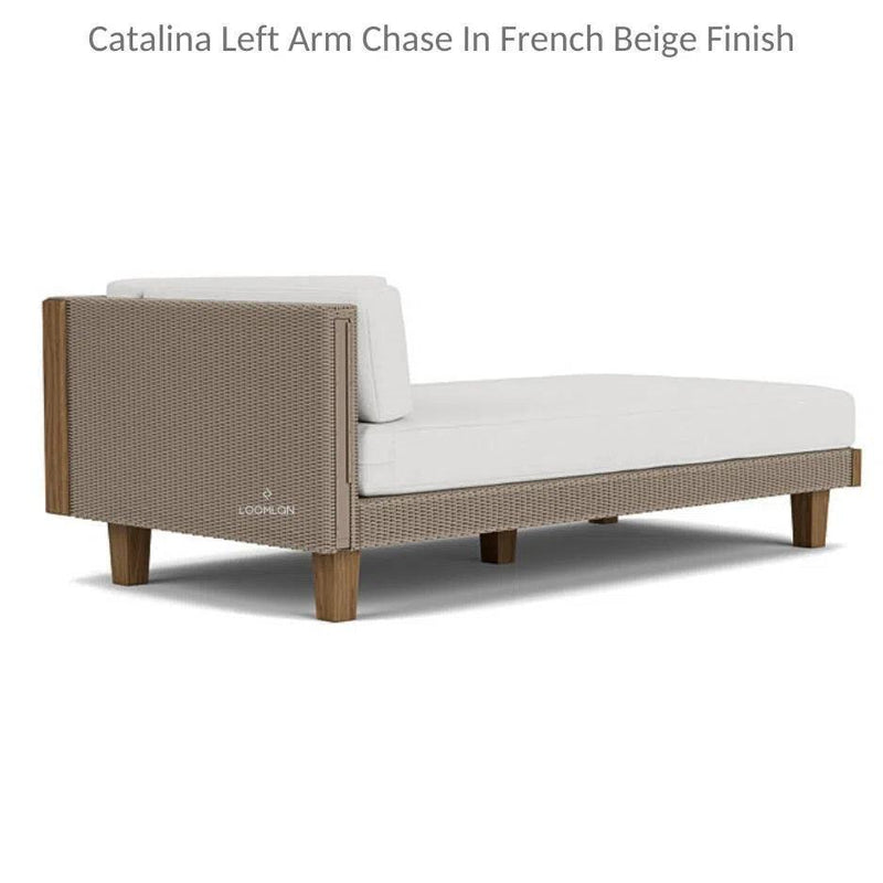 Catalina Left Chaise Sectional Sofa Wicker-Outdoor Modulars-Lloyd Flanders-LOOMLAN