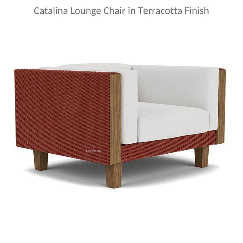 Catalina Lounge Chair All Weather Wicker & Teak Wood-Outdoor Lounge Chairs-Lloyd Flanders-LOOMLAN