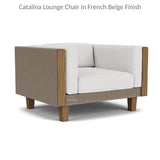 Catalina Lounge Chair All Weather Wicker & Teak Wood-Outdoor Lounge Chairs-Lloyd Flanders-LOOMLAN