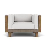 Catalina Lounge Chair All Weather Wicker and Teak Wood Made in USA Outdoor Accent Chairs LOOMLAN By Lloyd Flanders