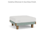 Catalina Ottoman All Weather Wicker & Teak Wood