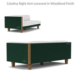 Catalina Right Arm Loveseat Sectional All Weather Wicker Furniture Outdoor Modulars LOOMLAN By Lloyd Flanders