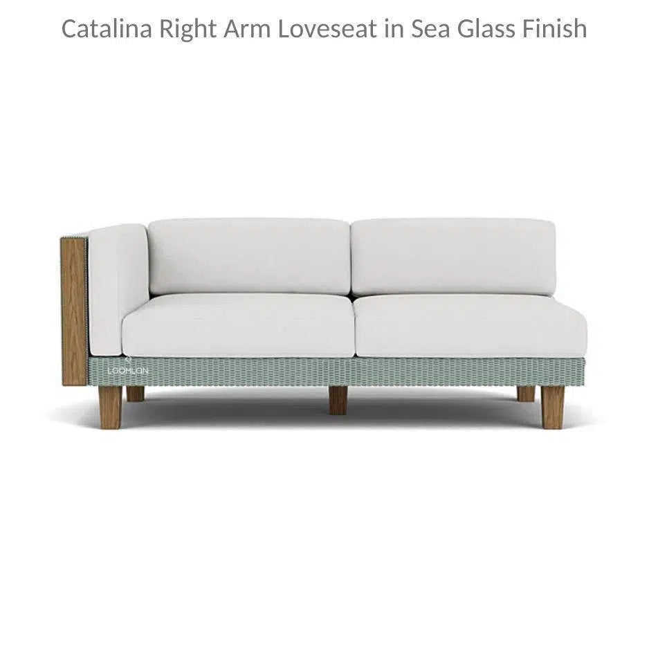 Catalina Right Loveseat Sectional All Weather Wicker