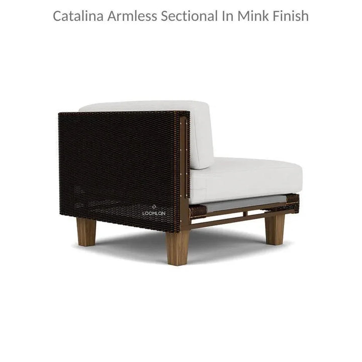 Catalina Sectional Component All Weather Wicker & Teak-Outdoor Modulars-Lloyd Flanders-LOOMLAN