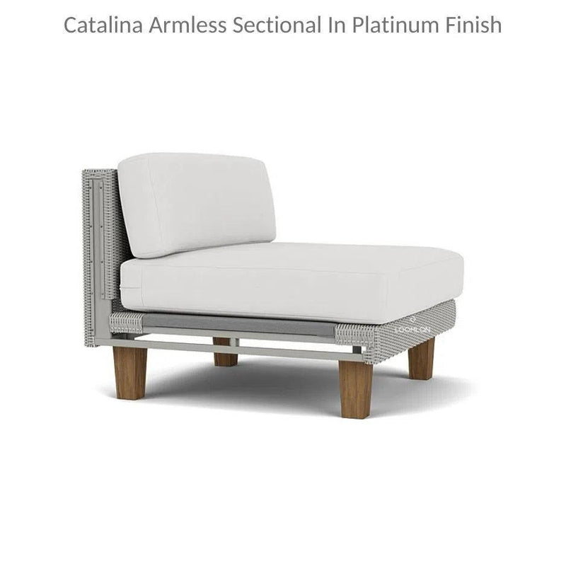 Catalina Sectional Component All Weather Wicker & Teak-Outdoor Modulars-Lloyd Flanders-LOOMLAN