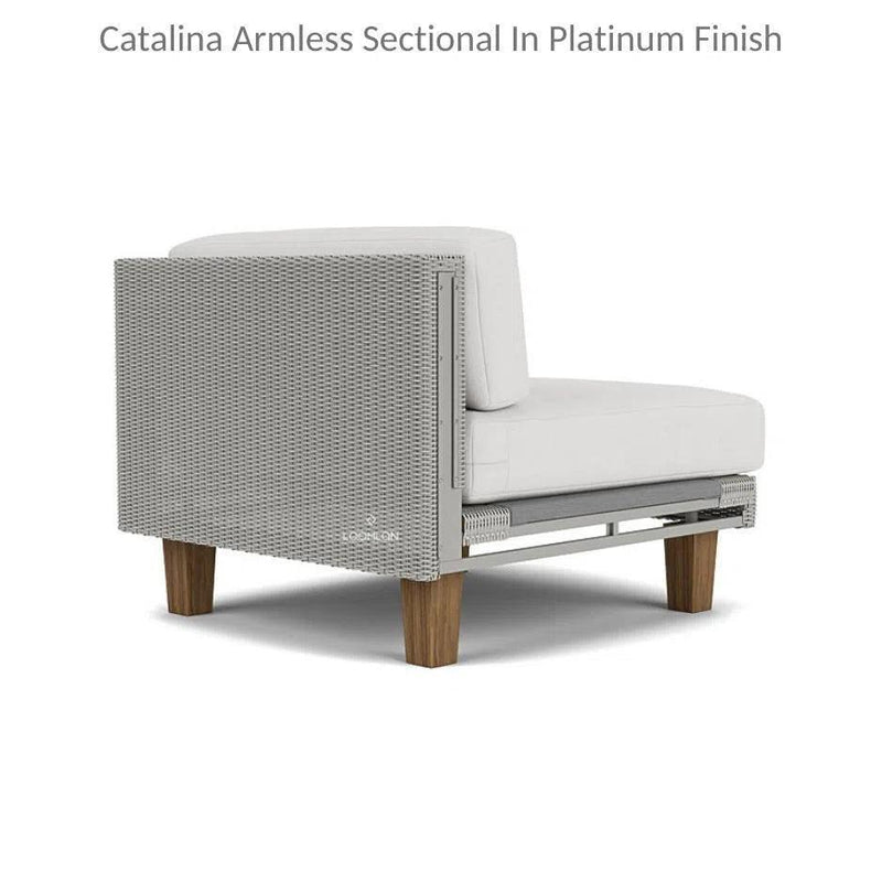 Catalina Sectional Component All Weather Wicker & Teak-Outdoor Modulars-Lloyd Flanders-LOOMLAN