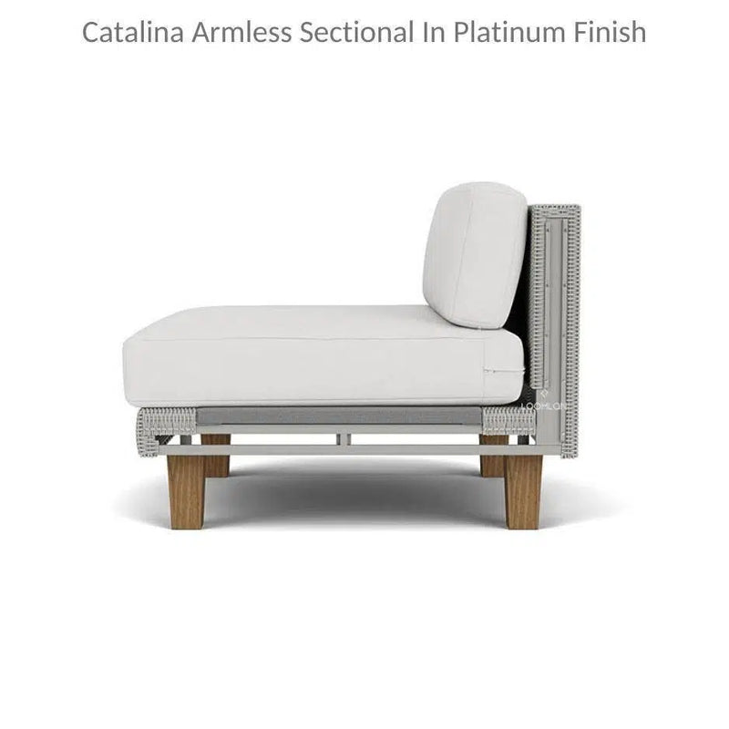 Catalina Sectional Component All Weather Wicker & Teak-Outdoor Modulars-Lloyd Flanders-LOOMLAN