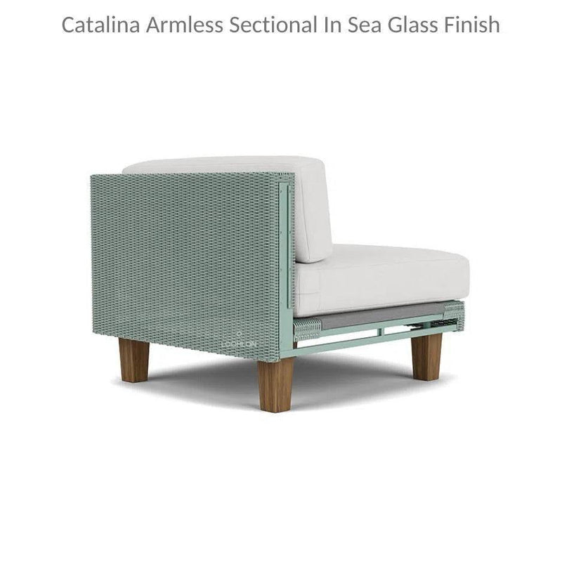 Catalina Sectional Component All Weather Wicker & Teak-Outdoor Modulars-Lloyd Flanders-LOOMLAN