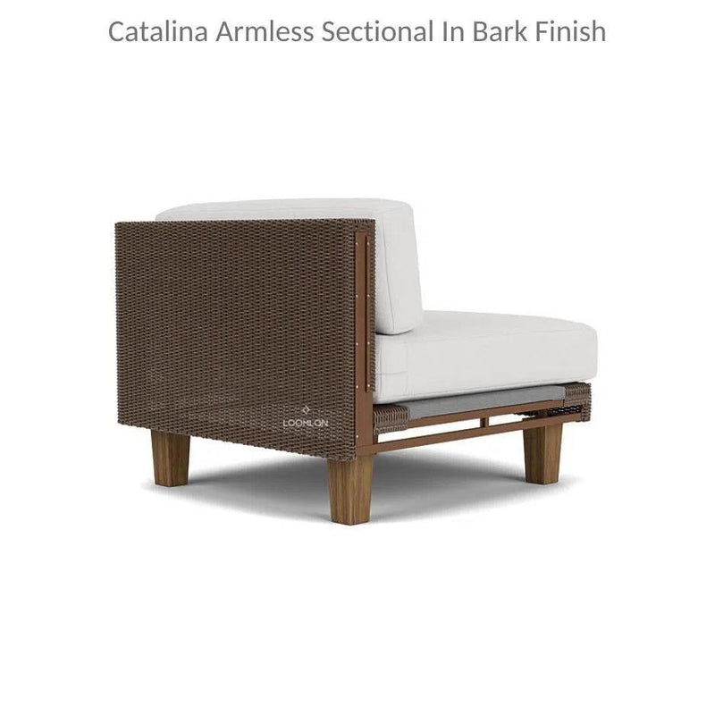 Catalina Sectional Component All Weather Wicker & Teak-Outdoor Modulars-Lloyd Flanders-LOOMLAN