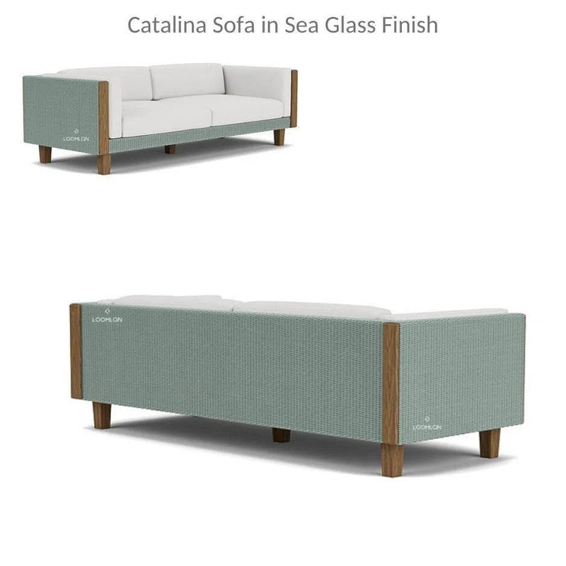 Catalina Sofa All Weather Wicker & Teak Furniture-Outdoor Sofas & Loveseats-Lloyd Flanders-LOOMLAN