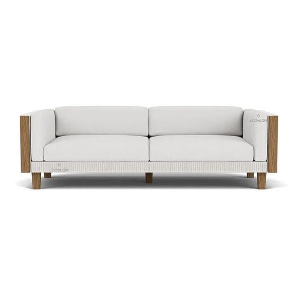 Catalina Sofa All Weather Wicker & Teak Furniture-Outdoor Sofas & Loveseats-Lloyd Flanders-LOOMLAN