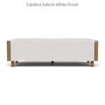 Catalina Wicker 90" Sofa Teak Tables Made USA