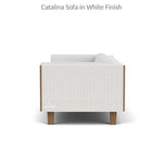 Catalina Wicker 90" Sofa Teak Tables Made USA