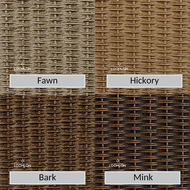 Catalina Wicker Lounge Chair Ottoman & Teak Table-Outdoor Lounge Sets-Lloyd Flanders-LOOMLAN