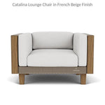 Catalina Wicker Lounge Chair Ottoman & Teak Table