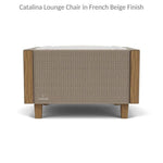 Catalina Wicker Lounge Chair Ottoman & Teak Table