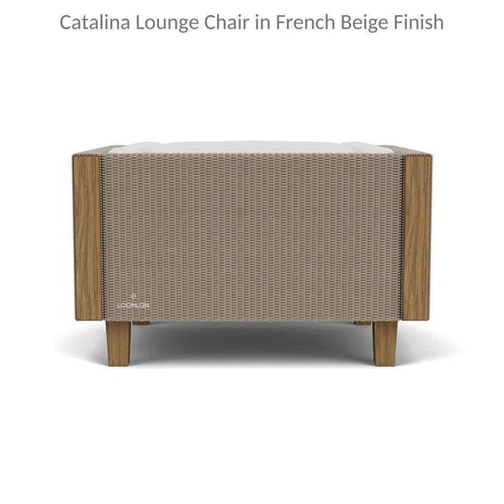 Catalina Wicker Lounge Chair Ottoman & Teak Table-Outdoor Lounge Sets-Lloyd Flanders-LOOMLAN